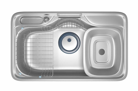 DJIS 850p Premium | stainless steel | Single Bowl | 85 cm 