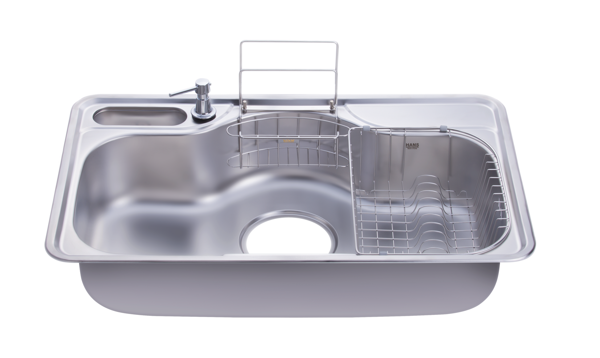 DJIS 850p Premium stainless steel single bowl sink 85 cm Inset best stainless steel kitchen sinks UAE